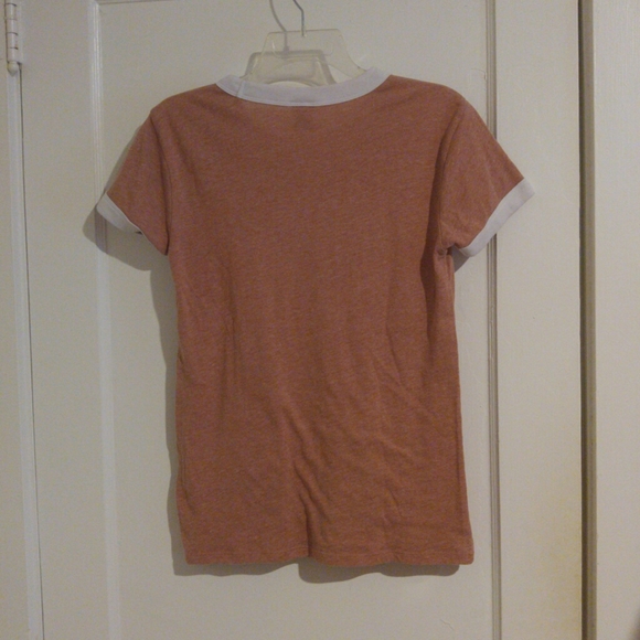 Victoria's Secret PINK light rust colored short sleeve ringer tee size x-small - Picture 4 of 4